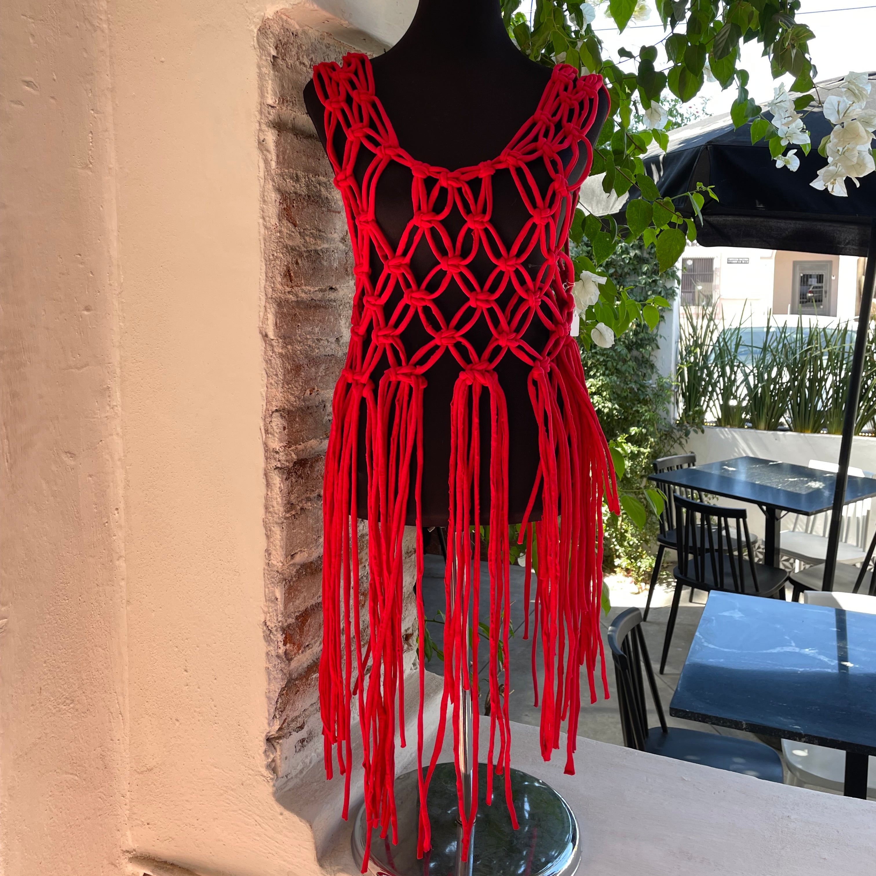 Vestido macramé