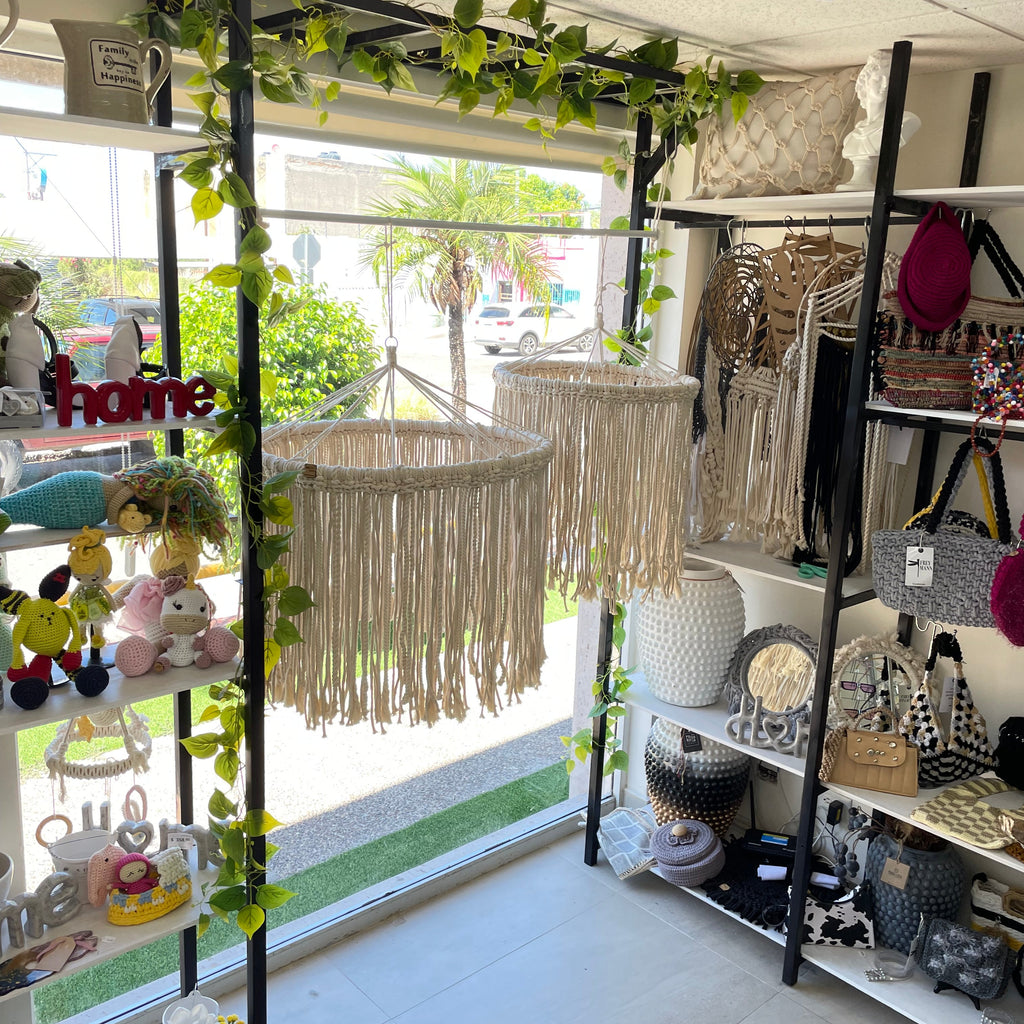 Lámpara Tejida Macrame