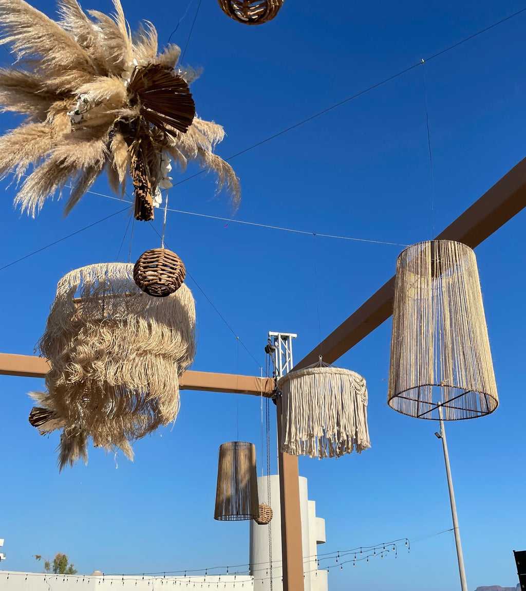 Lámpara Tejida Macrame