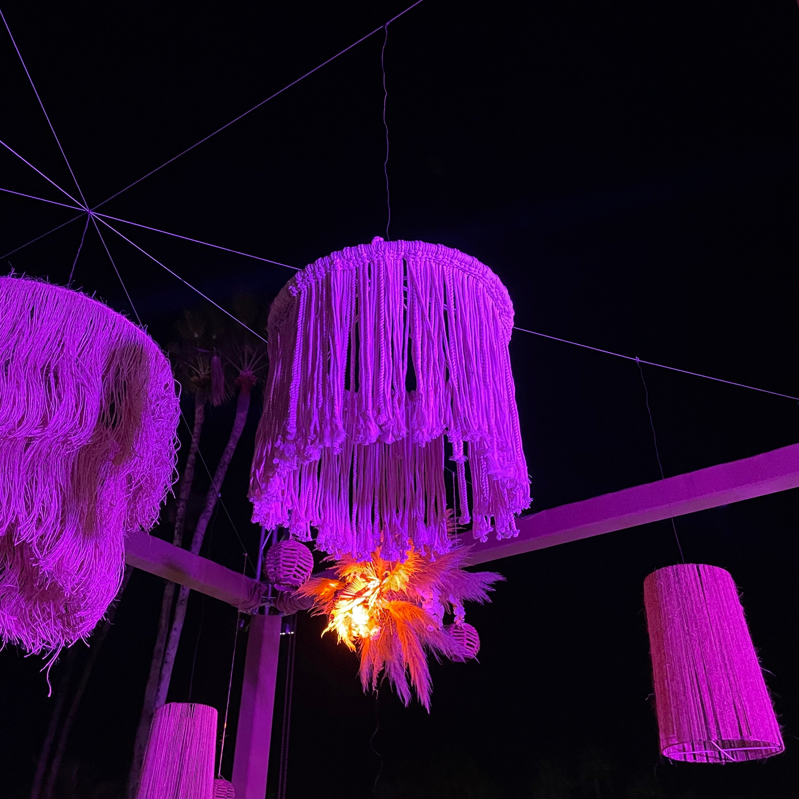 Lámpara Tejida Macrame